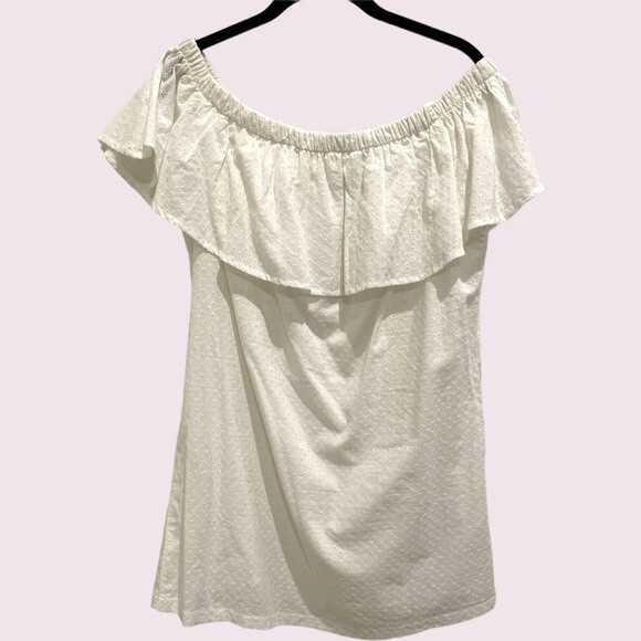Lucky Brand White Eyelet Off the Shoulder Dress SZ M NWOT - Picture 1 of 2